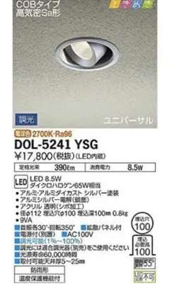 大光電機 照明 軒下ユニバーサルダウンライト【新品 未開封】
