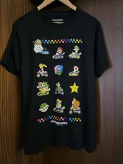 Nintendo マリオカート Tシャツ キャラクター全員集合 ブラック LL