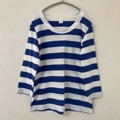 美品 LAITERIE レイトリーふわふわ天竺ボーダーカットソー