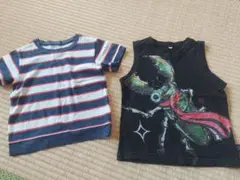ストライプTシャツとカブトムシTシャツセット
