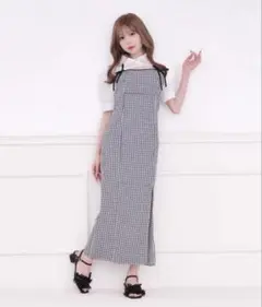 新品未使用　apres jour ダブルリボンキャミワンピース　XL