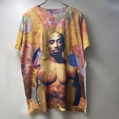SALE/ 2PAC 総柄 ラップ Tシャツ