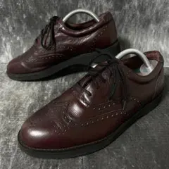 美品　NUNN BUSH ウィングチップ　91/2M バーガンディ　革靴
