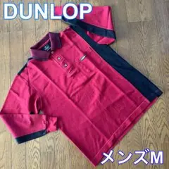 DUNLOP MOTORSPORT ダンロップ 長袖 コットン混 ポロシャツ M