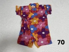 【70cm】 花柄甚平ロンパース