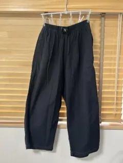 GRAMICCI バルーンパンツ　ストライプ　ブラック　レディース　S