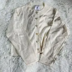 【Treat ürself】heart perl button cardigan