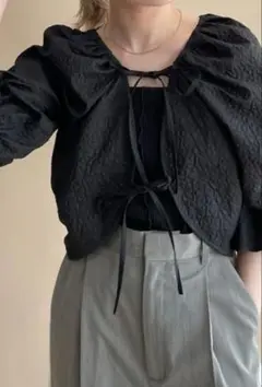 w closet 2WAYリボン付きカーディガン