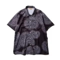 ペイズリー柄 ブラック 半袖シャツ 新品