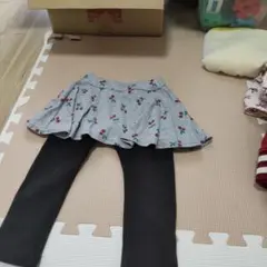 チェリー柄スカート付きレギンス 95