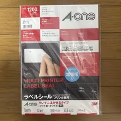 A-one 31175 ラベルシール 12面付 100シート 1200片