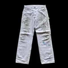 Dickes ペンキペインターパンツ ディッキーズ 白 ペイントダメージ W82