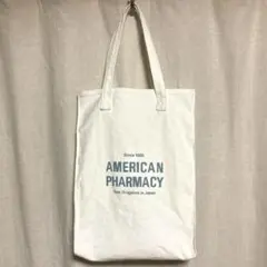 アメリカンファーマシー コットンバッグ オフホワイト トートバッグ エコバッグ