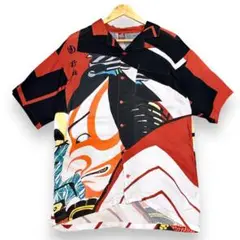 新品タグ付き NIPPON DNA 歌舞伎 フェイス 和柄 シャツ 和風