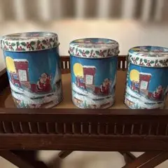 ビンテージサンタクロース空き缶3個セット