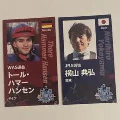 トール・ハマーハンセン騎手　横山典弘騎手　応援カード　セットのみ