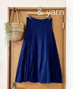 美品！＆yarn アンドヤーン リネン 100% フレア スカート