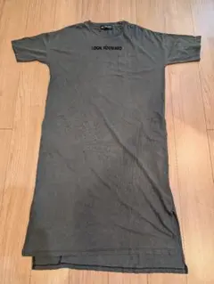 CUBESUGAR チャコールグレー半袖ワンピース M