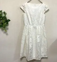 FRANCO FERRARO 総レース フレンチスリーブワンピース ホワイト 1