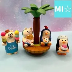 椰子ベンチ＆あんみつペンギン＆アイス売りしろくま＆もなかしろくま＆かき氷売り