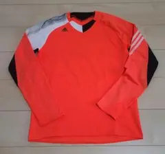 【美品】adidas オレンジ 長袖 シャツ
