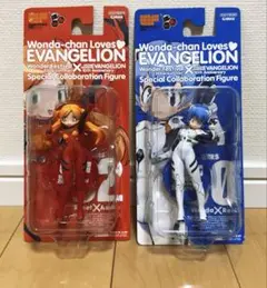 Wonda-chan Loves EVANGELION フィギュア 2体セット Evangelion Wonda-chan loves Rei & Asuka 2 Set Figure Wonder