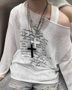 nmtc+ see through lettering long sleeve