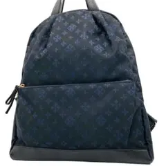 極美品✨️ラシット　リュック　ナイロン　ネイビー　バックパック　モノグラム