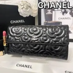 CHANEL✨シャネル✨長財布✨カメリア✨フラップ✨ロングウォレット✨美品