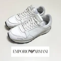 エンポリオアルマーニEMPORIO ARMANI ホワイトレザースニーカー27