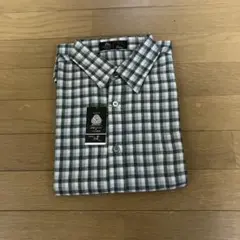 新品未使用　Dylan グレー系チェック ウール長袖シャツ　サイズＬ