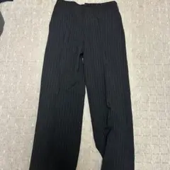 GU ワイドスラックス ストライプ ネイビー Lサイズ