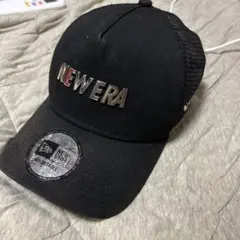NEW ERA 黒メッシュキャップ 調整可能