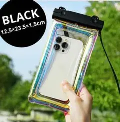 188 防水ケース 防水ポーチ スマホ カバー 水遊び 海 水中撮影 オーロラ