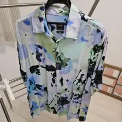 ZARA リラックスフィット 半袖シャツ M