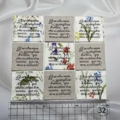 ハンドメイド　布タグ✳️32