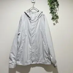 【コムサイズム】メンズ　グレー マウンテンパーカー フード付き　〔L〕　ナイロン