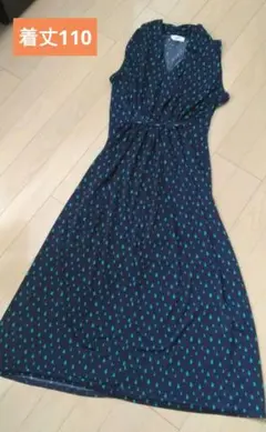 【値下げ】エジェリ＊アーモワールカプリス＊ジャージーノースリーブロングワンピース