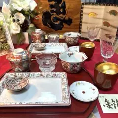 たち吉 - たち吉　赤絵　魚藻紋　蓋付き碗　4客セット　茶碗蒸し碗　色絵　デザート鉢 たち吉 赤絵 魚藻紋 蓋付き碗 4客セット 茶碗蒸し碗 色絵