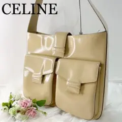 希少☆良品!!CELINE セリーヌ エクリュのグラスカーフ トートバッグ