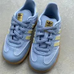 adidas SAMBAライトブルー/イエロー スニーカー