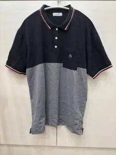 THE SHOP TK タケオキクチ　黒×グレー　ポロシャツ XL