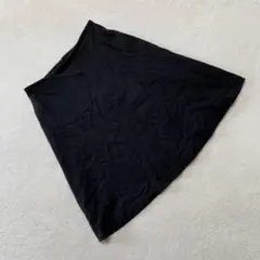 LAUTREAMONT フレアスカート ブラック ひざ丈 シンプル 上品 38