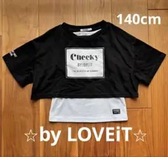by LOVEiTクロップドTシャツ　ノースリーブ　セット品　140cm