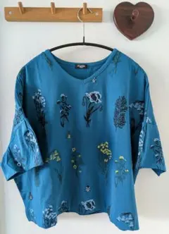 本日7日までの出品です！マーブルシュッド　押し花刺繍　カットソー