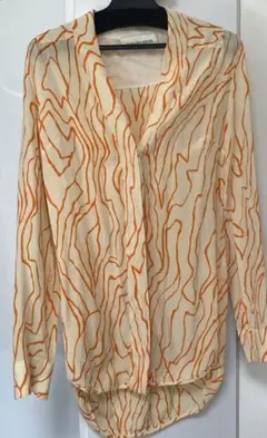 BY MALENE BIRGER シルク100 柄長袖シャツ