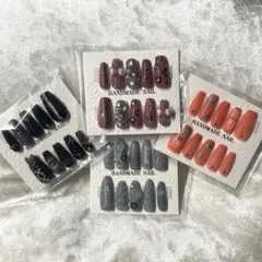 【現品】handmadeネイルチップ4点セット