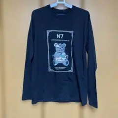 【ARCADE】カレッジアメカジロングTシャツ　ベアー　ブラック　サイズ LL