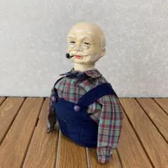 昭和レトロ アンティーク ウィスキー瓶 男性 陶器製 人形 ドール オブジェ