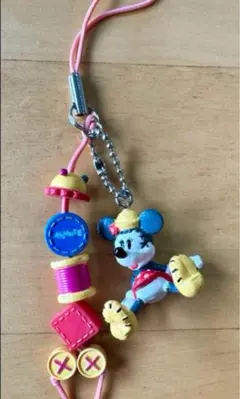【未使用】東京ディズニーリゾート　ミニーマウス　ストラップ　レトロ